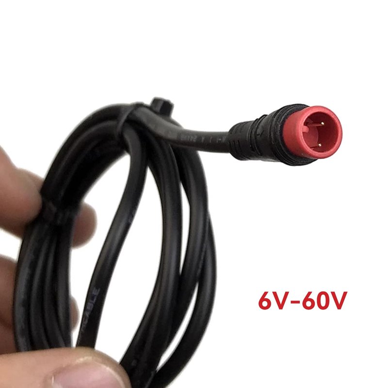 EBike Tail Light, 6V-60V LED Warning Light High Brightness Bike Rear Light Night Riding Equipment Waterproof Connector Electric Bike Accessories for Night Riding Cycling