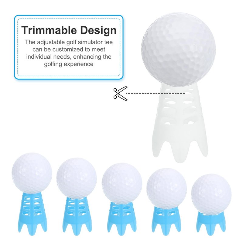 PATIKIL Golf Simulator Tees, 18Pcs Plastic Golf Tees Mat Practice Training for Outdoor Indoor Winter Turf Driving Range, 15 Tall & 3 Small, White