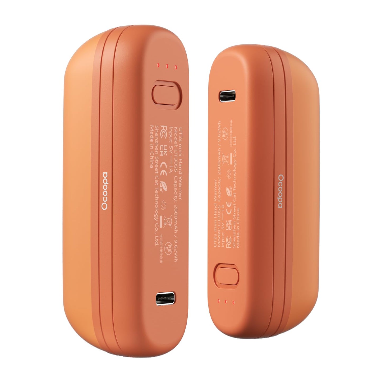 OCOOPA 2 in 1 Magnetic Rechargeable Hand Warmers, UT2s Mini Electric Handwarmers 2 Pack, Split USB-C, Reusable Portable Pocket Heater, Raynauds, Golf, Christmas, Tech Gifts for Women Men