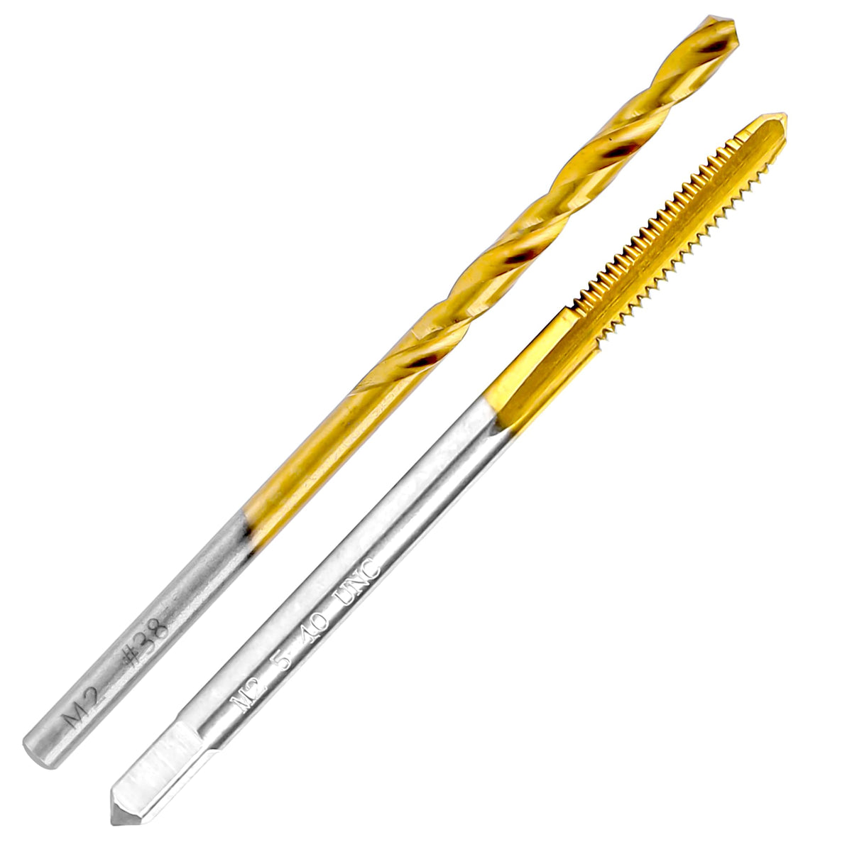 RURITKIT 5-40 UNC Tap and #38 Drill Bit Kit, M2 HSS Drill and Tap Set, Combination of Drill and Tap Kit for Metal