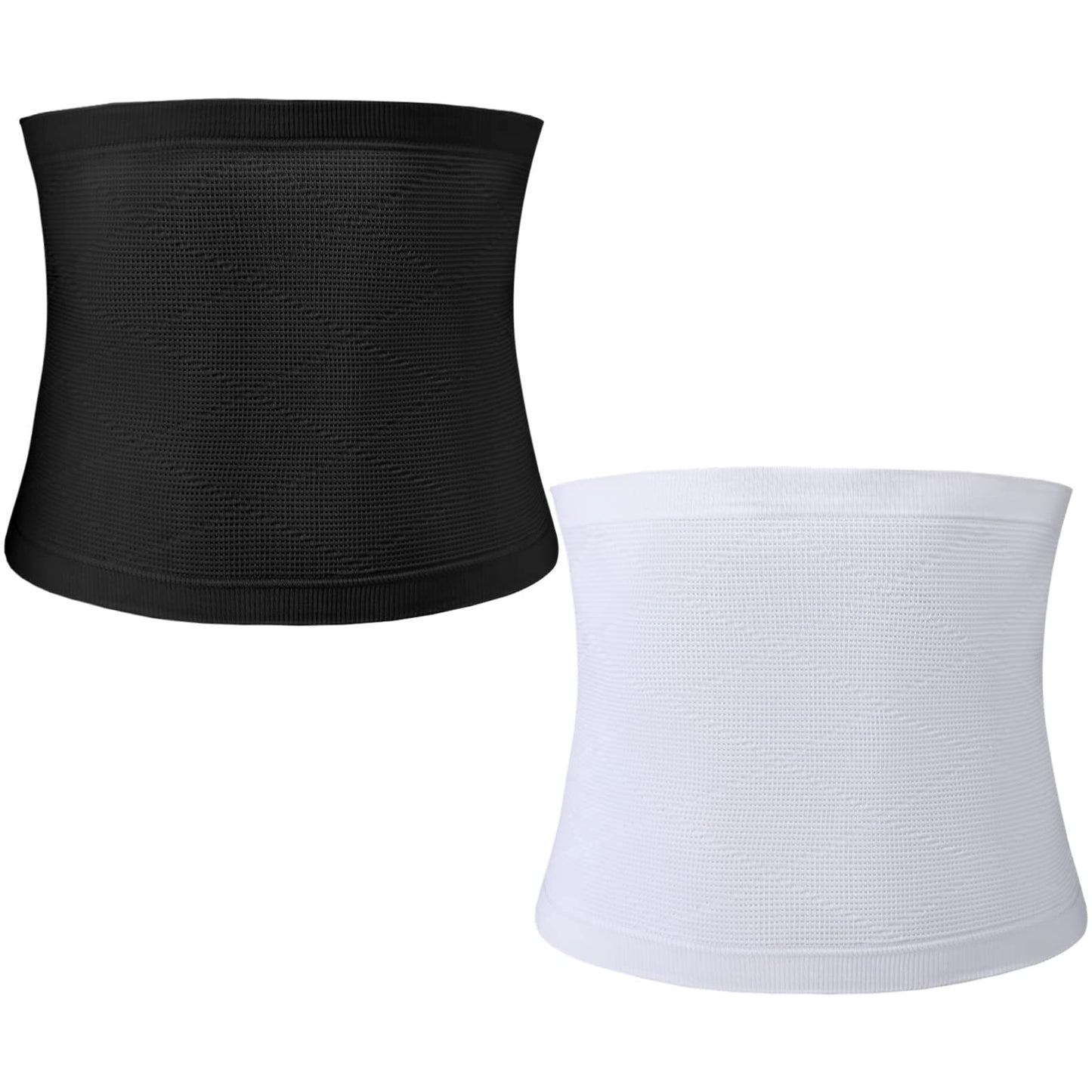 Sintege Men's Waist Control Belt Shaping Band Firm Tummy Control Shapewear Compression Waist Cincher Slimming Body Shaper (L) Black, White