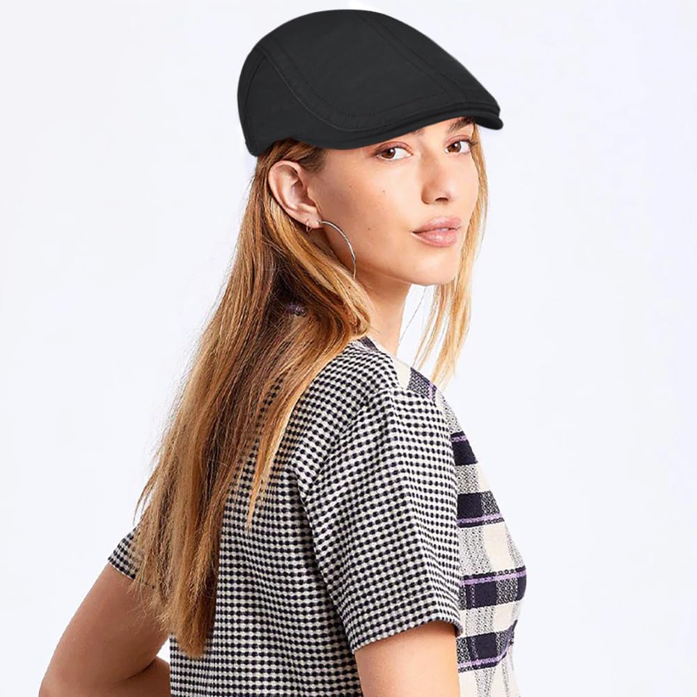 Mens Newsboy Cap - Cotton Ivy Hat for Driving | Stylish Beret Design