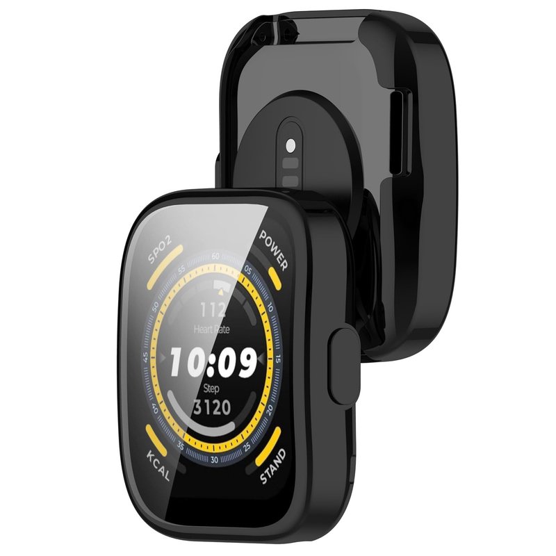 TenCloud 3Pack Screen Protector Cases Compatible with Amazfit Bip 5 Case Soft TPU Full Protection (Black+Black+Black)