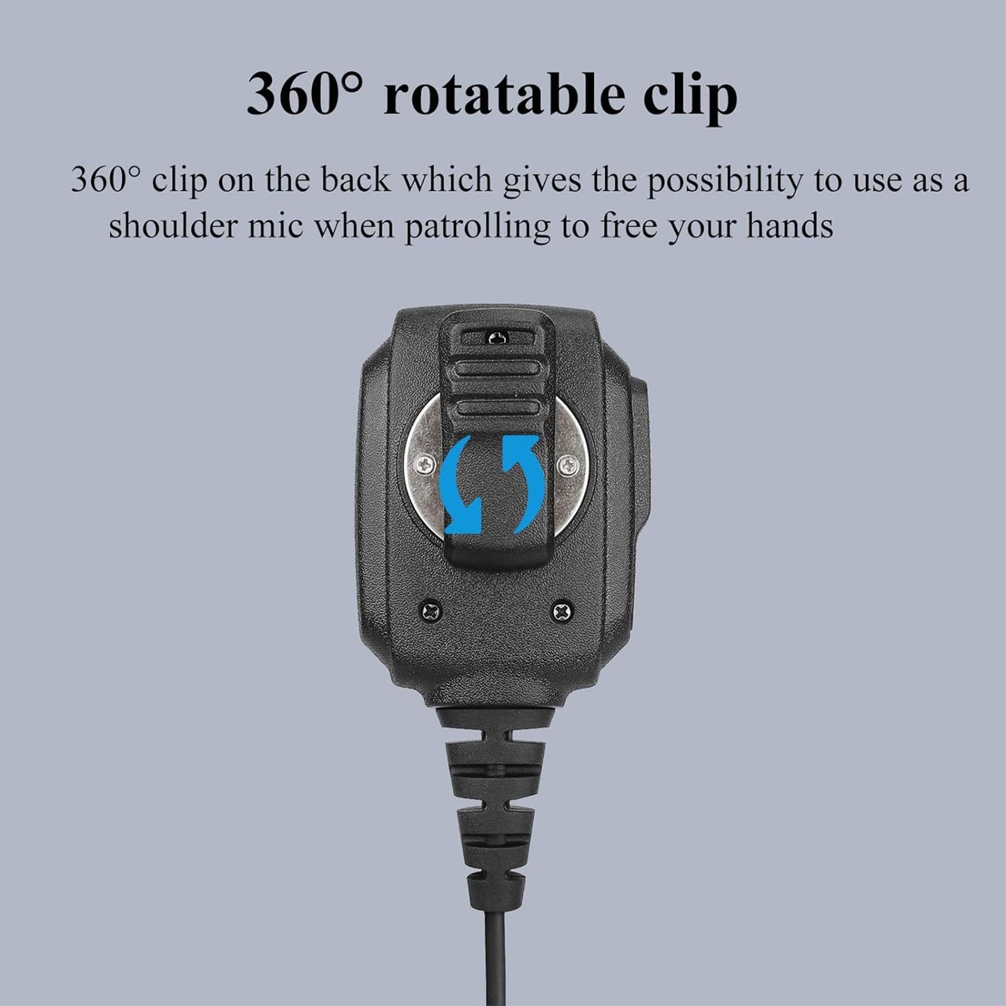 Retevis Walkie Talkie Speaker Mic,IP54 Waterproof Shoulder Mic, Compatible with RT68 RT22 RT21 H-777 RT86 RT27 RT85 RB26 RB45 BAOFENG UV-5G 888S 5RM Kenwood Samcom Arcshell Two Way Radios (2 Pack)