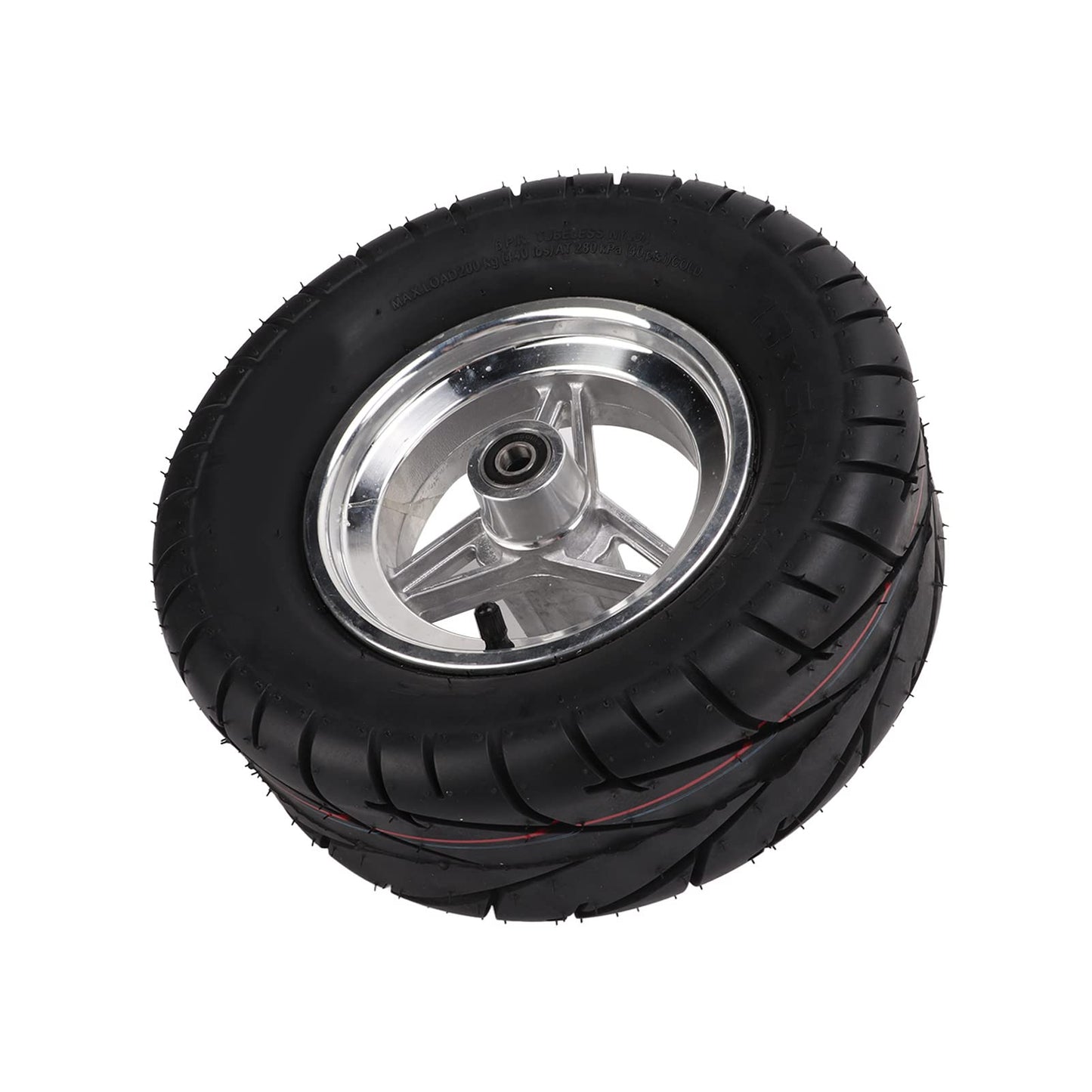 13X5.00‑6.5 Rubber Tubeless Tire with Stainless Steel Hub, Thicken Electric Scooter Vacuum Tyre Accessory