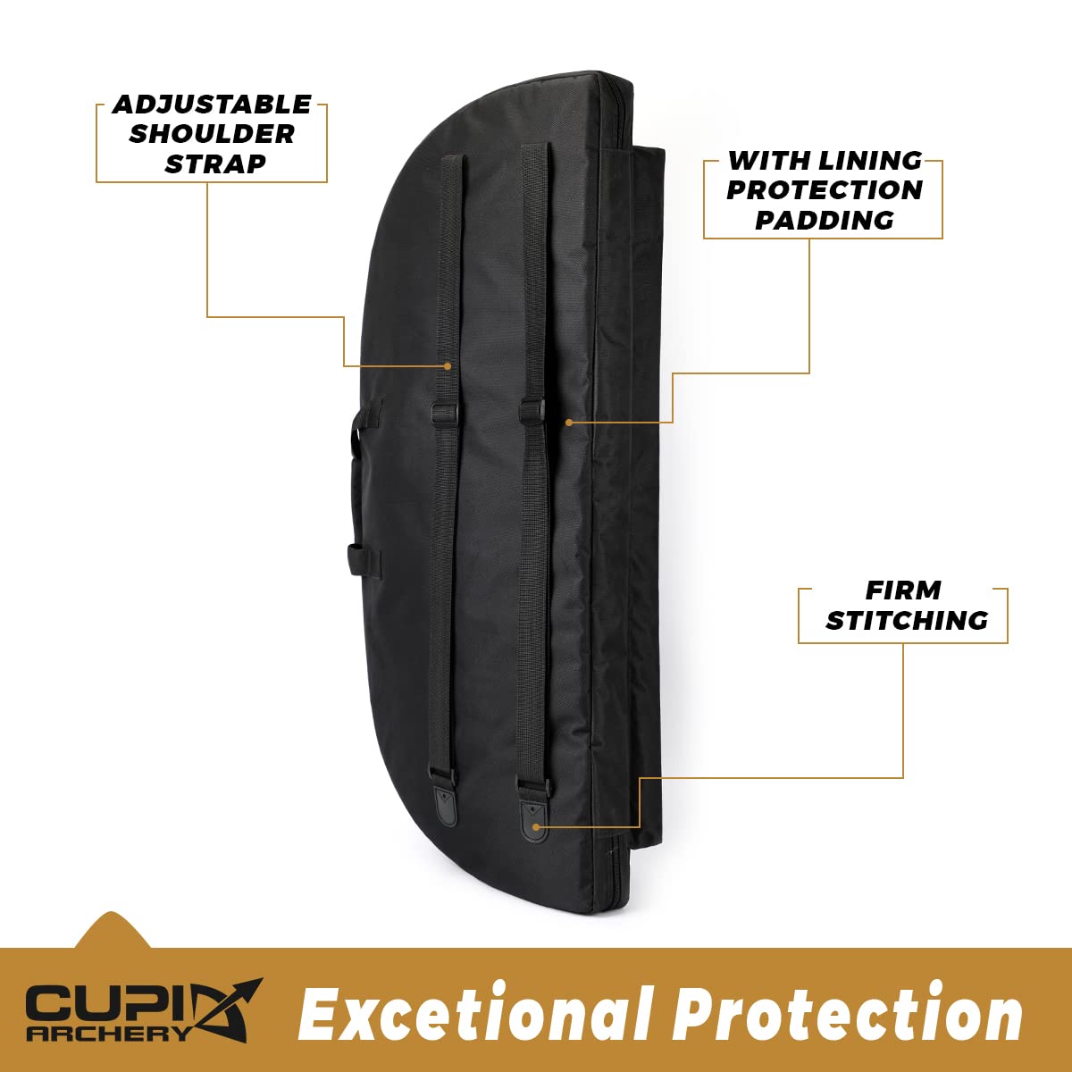 LWANO Compound Bow Case Soft Light-Weight Bow Bag with Arrow Pocket and Backpack Straps