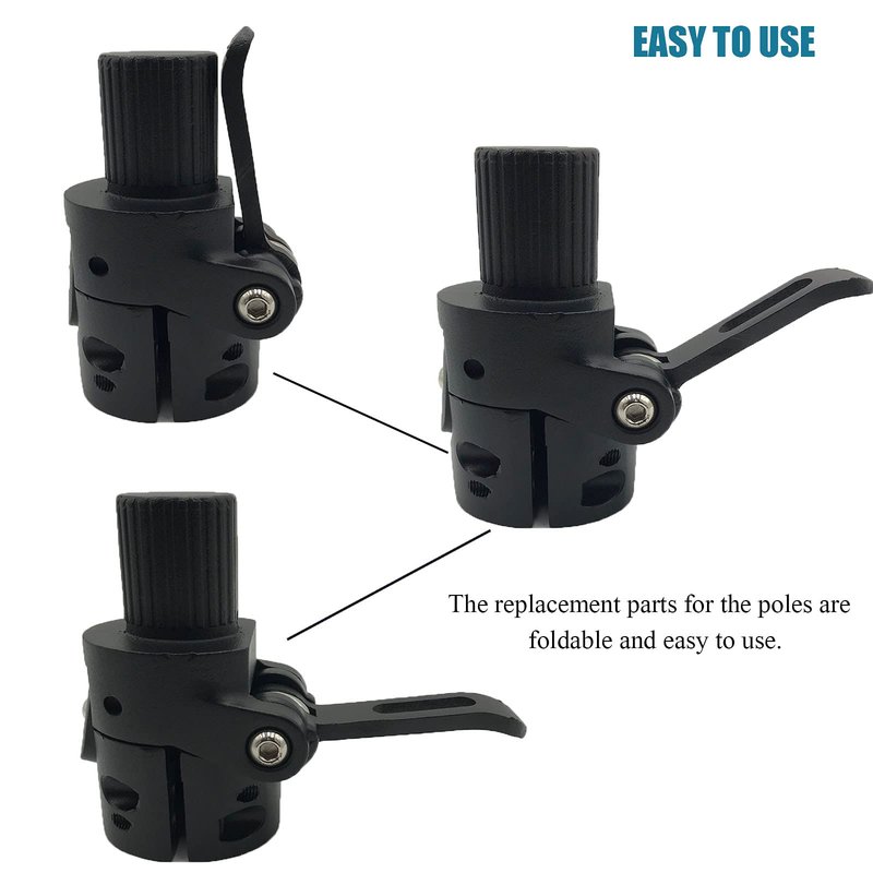 GLDYTIMES M365 Folding Pole Base, Lock Screw Hook Metal Connector Replacement Spare Parts Compatible for Mijia M365 Electric Scooter（Black）