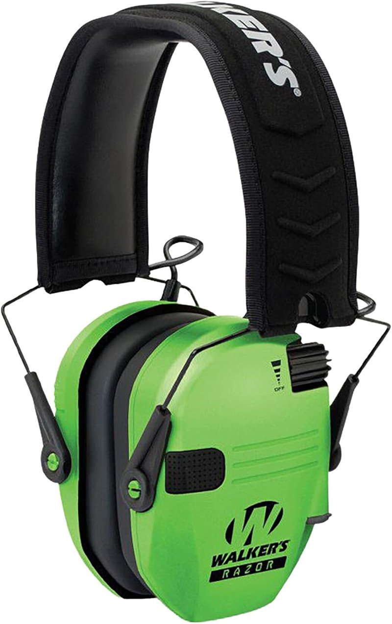 Walker's Razor Slim Electronic Muff - Noise Cancelling Hearing Protection | Adjustable Fit
