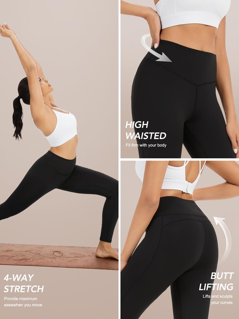 ATTIQOZI 4 Pack Women's Fleece Lined Leggings, High Waisted Thermal Leggings for Women Winter Warm Workout Yoga Pants Cold Weather Black/Dark Gray/Black/Dark Green M