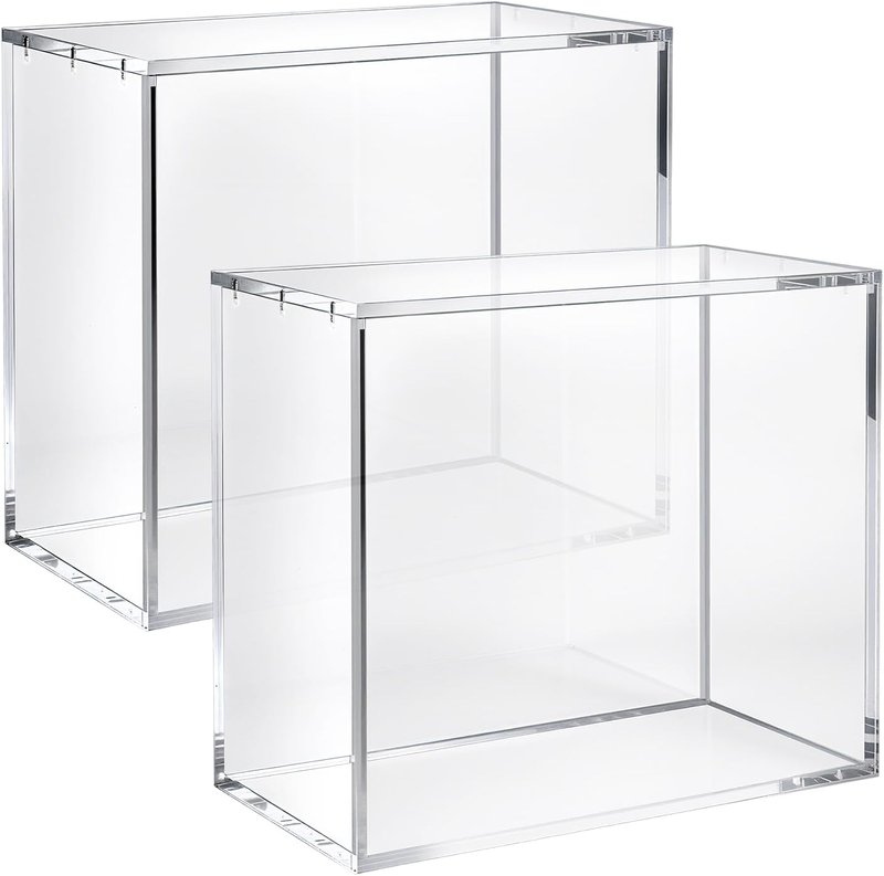 Acrylic Display Case for Trading Cards - 2-Pack Stackable Protector with Ultra-Thick Walls & Strong Magnets | Fits Elite Trainer Boxes
