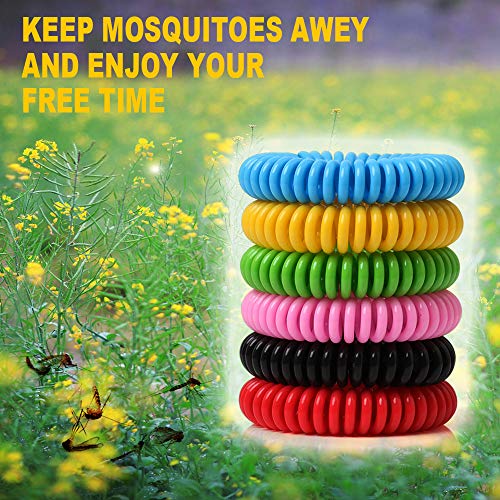 BuggyBands 24 Pack Mosquito Bracelets, Mosquito Bands for Adults and Kids with Individually Wrapped & DEET Free, Natural and Waterproof Wristbands Citronella Bracelets for Camping Hiking