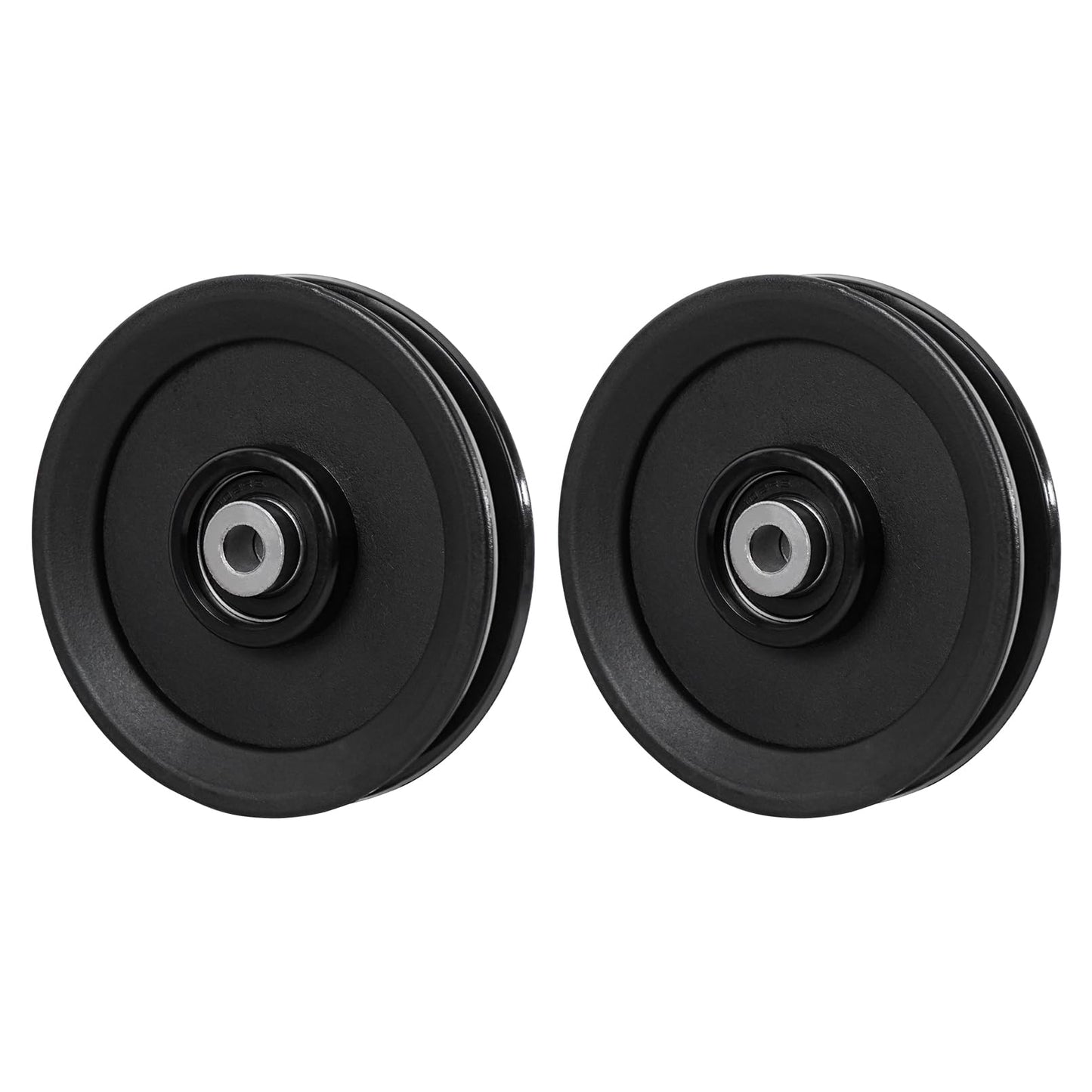 Luwint 115mm/4.5” Bearing Pulley Wheel, 2 Packs Pulley Replacement Home Gym System Equipment Parts Cable Machine