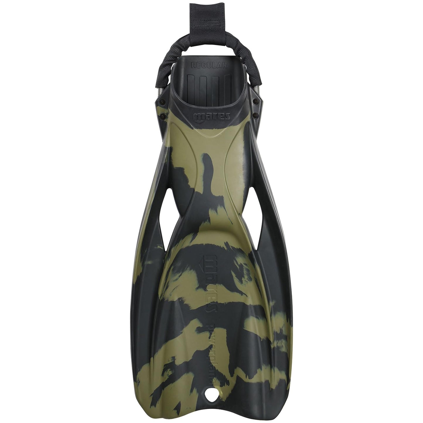 Mares Unisex Adults Power Plana Tactical Green Fins - High-Performance Durable Adjustable Versatile Open Heel Swimming Flippers for Technical Diving, Small