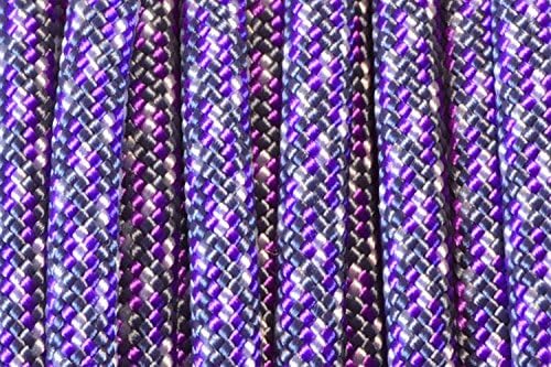 550 lb Paracord - Durable Tactical Parachute Cord for Crafting & Outdoor Use | 100 Feet - Purple Rain