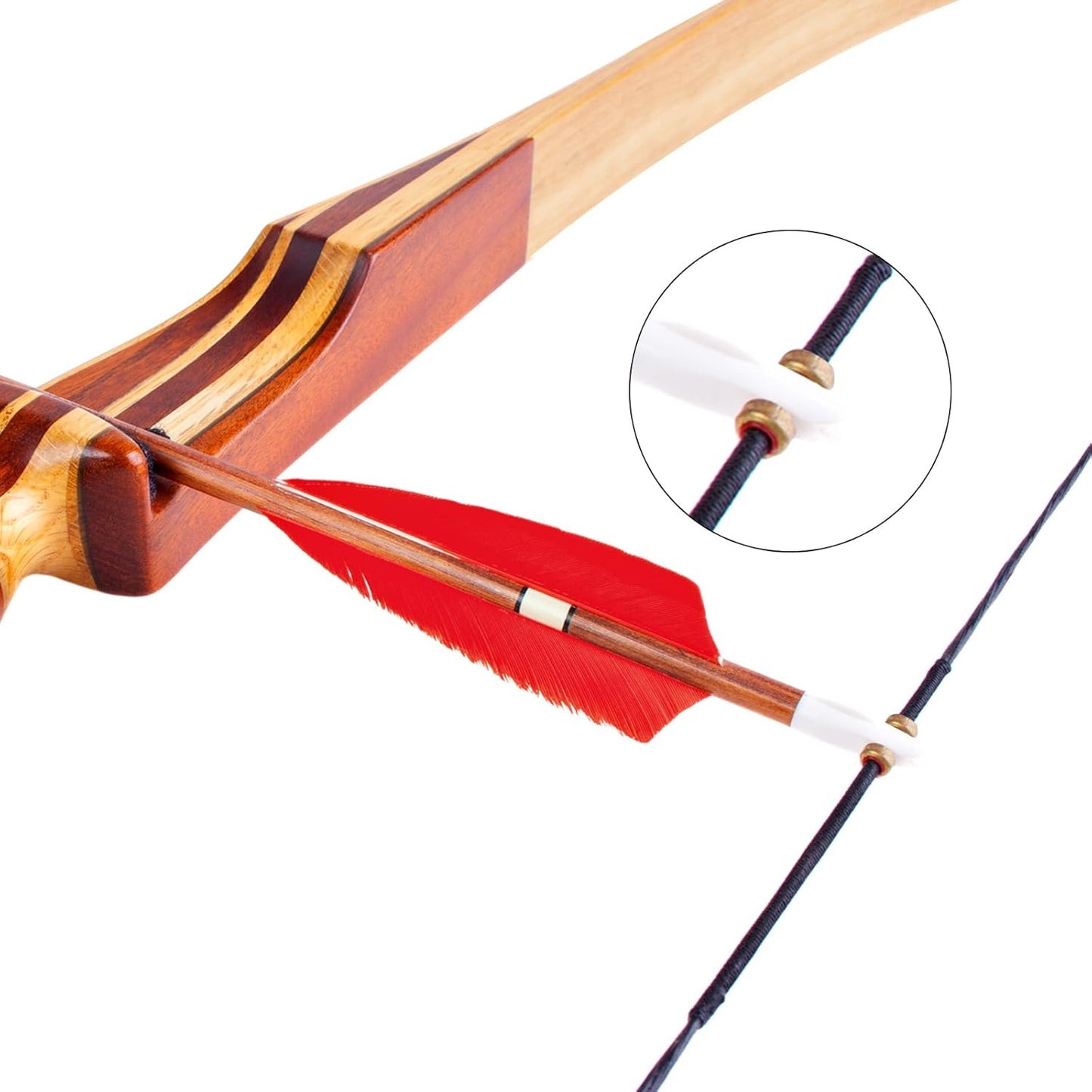 Bow String Replacement Points - Durable Tips for Traditional Long Bow & Recurve Bow | Easy Installation