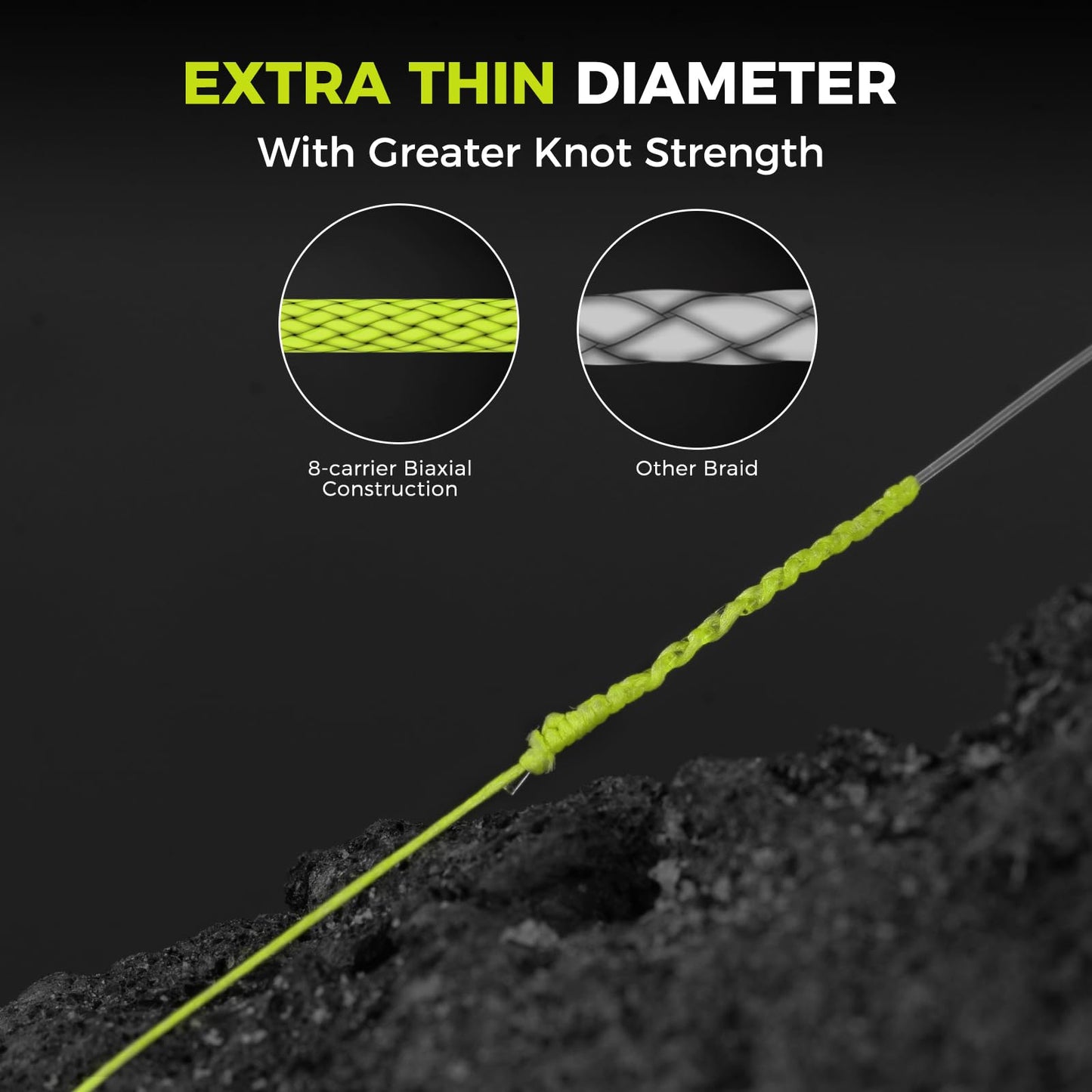 KastKing Destron Braided Fishing Line, Grass Green, 8 Stands, 50LB, 300Yds