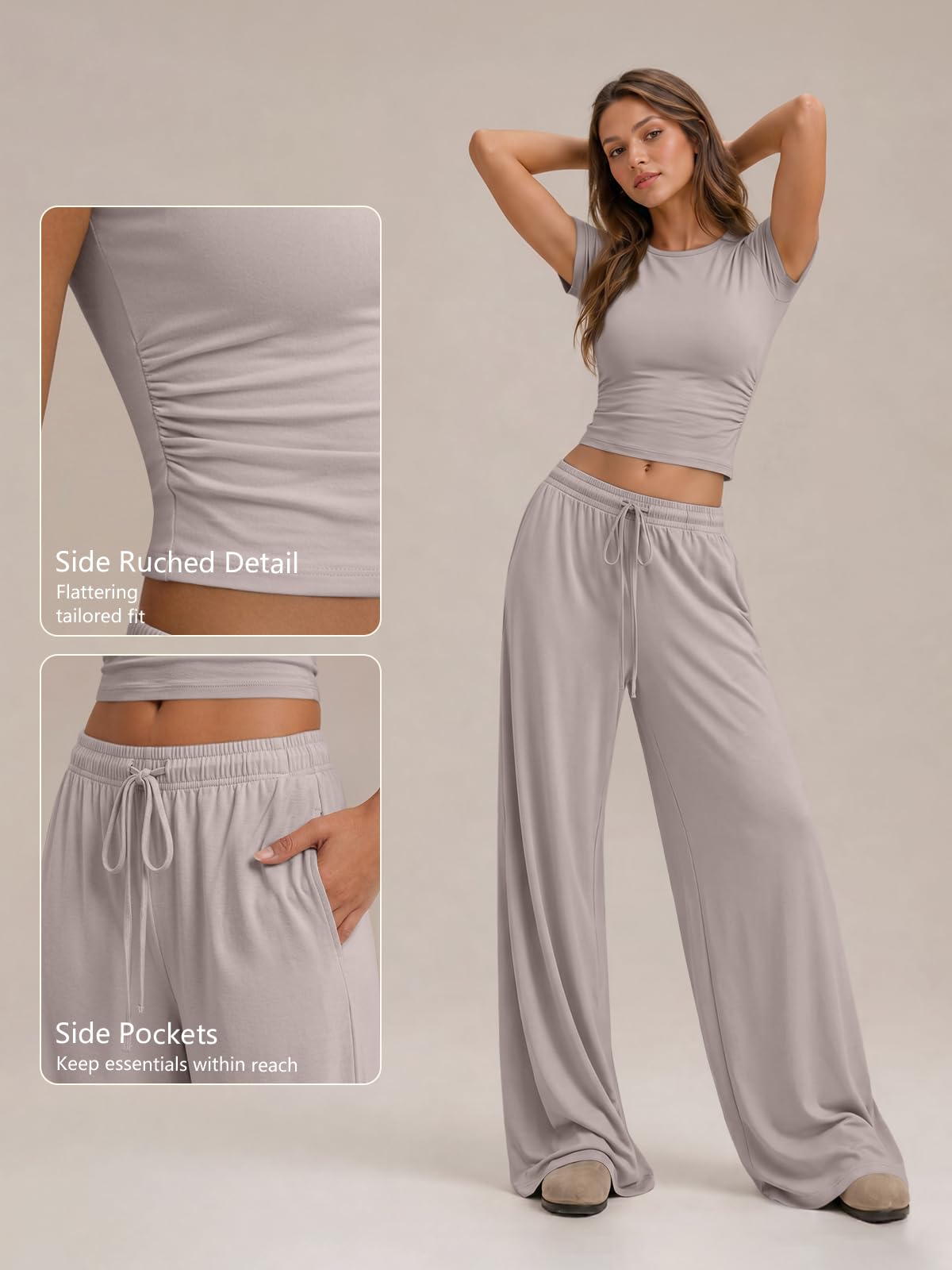 Trendy Queen Women's 2 Piece Matching Summer Lounge Set with Pockets