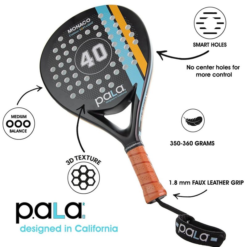 P.ala Padel Duo Set – Monaco Control Racket + Montecarlo Power Racket, 100% Carbon Fiber Pair, EVA Memory Core, 3D Texture, Designed in California