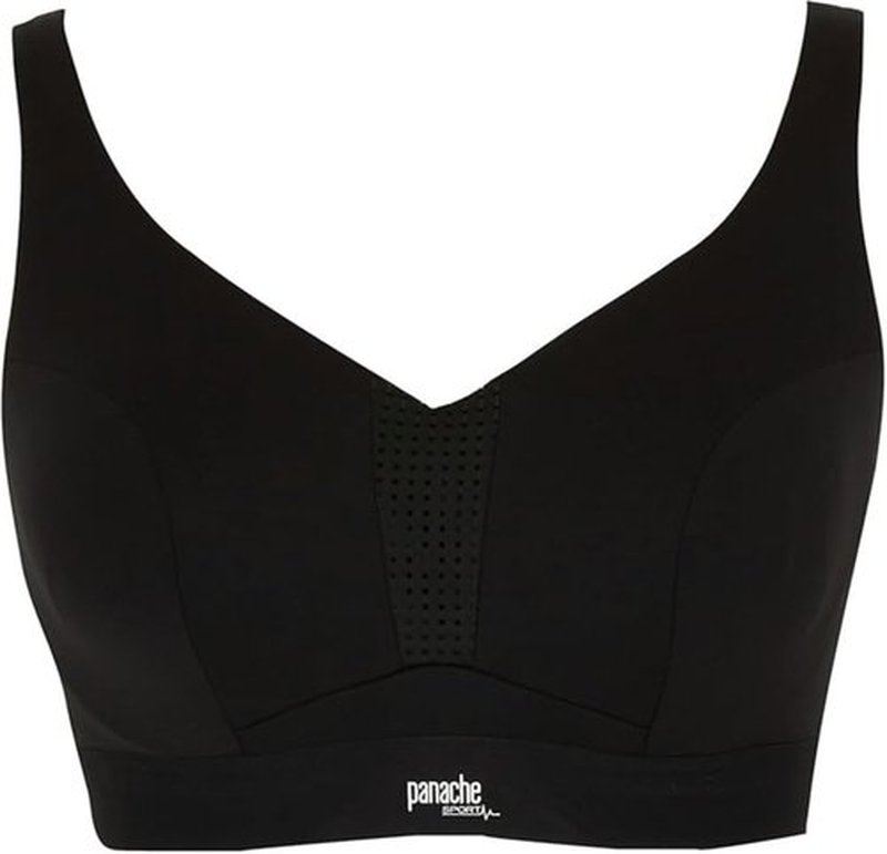 Panache Women's Endurance Wired Sports Bra | Black 28DD | High Impact, Supportive Sports Bra for Women, Exercise & Workout Bra