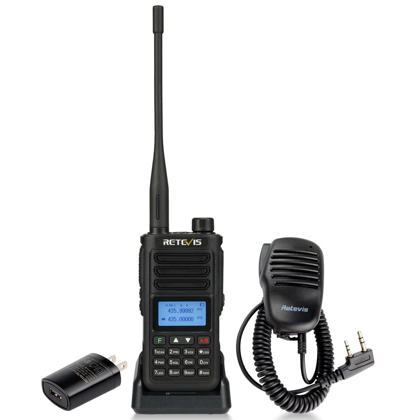 Retevis RA89 Ham Radio Handheld, IP68 Waterproof Two Way Radio, Dual Band Radio with Speaker Microphone, 2500mAh USB C, Chirp, Flashlight, Long Range Walkie Talkies for Outdoor, Survival, Emergency