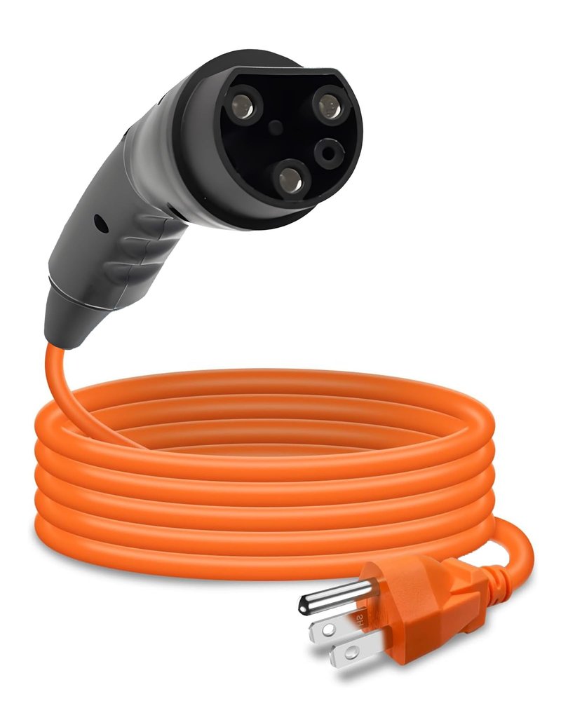 RQG 48V Golf Cart Charger Cord, 10FT 120V 3-Pin Golf Cart Charger Power Cord Cable Assembly Replacement Fits ICON EV Evolution D5 Maverick Golf Cart Accessories, Part 2.04.0620