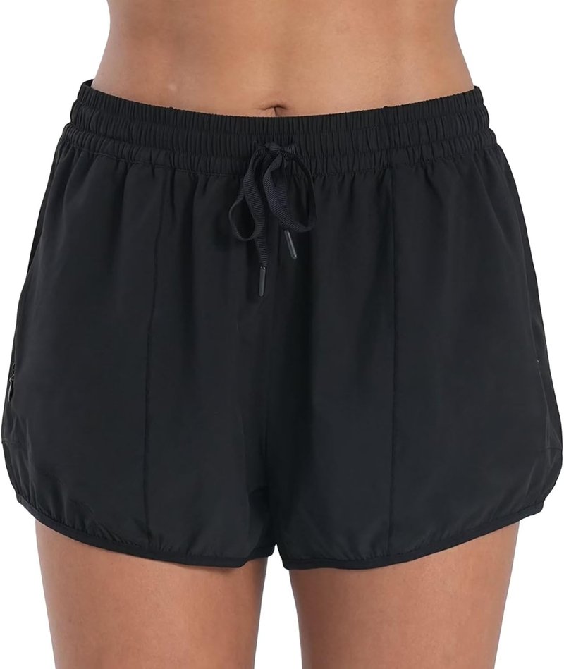 Sunzel Women's Hiking Shorts - Quick Dry Athletic Running Shorts with Zip Pocket | Lightweight & Comfy