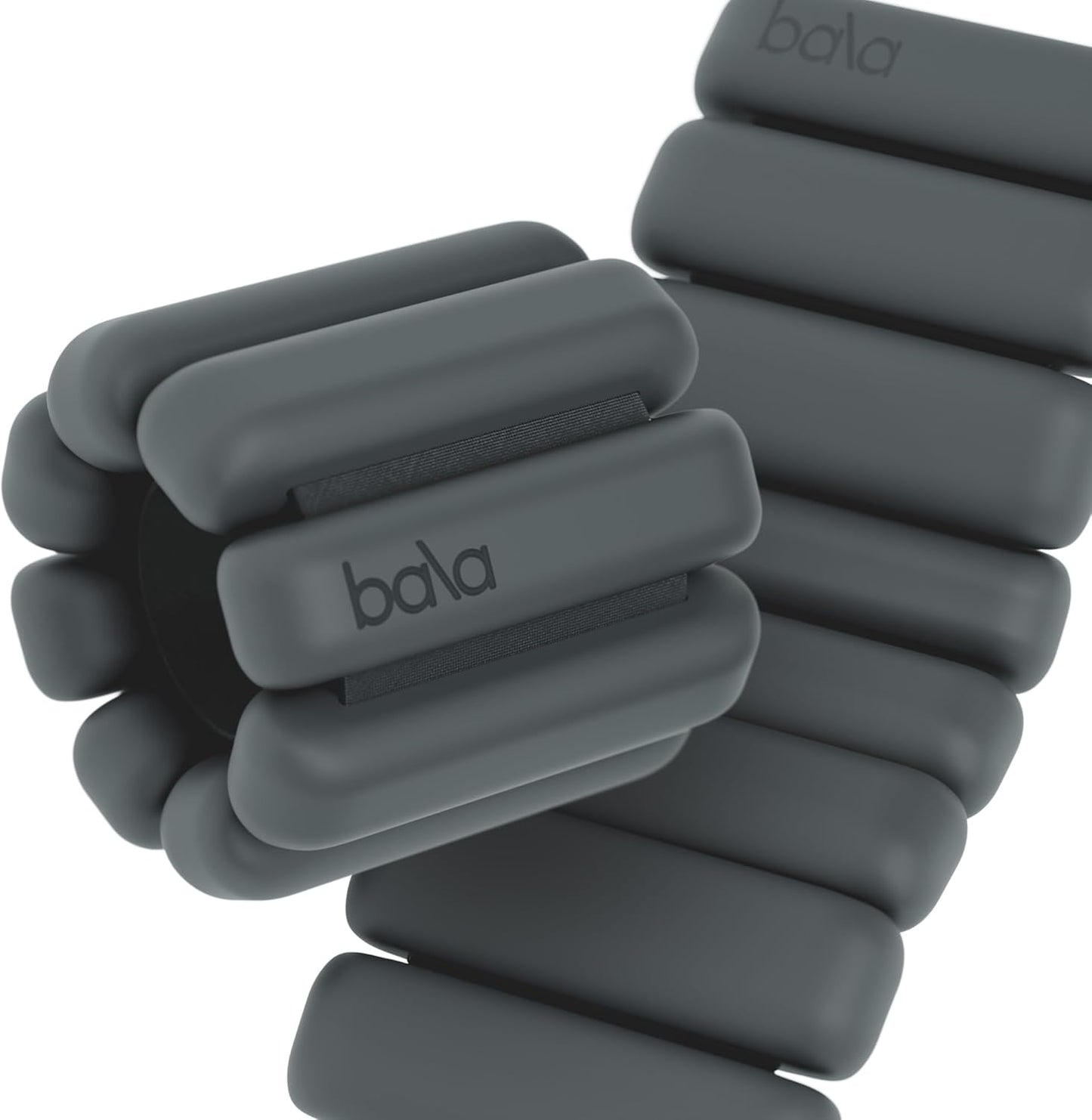 Bala Bangles Adjustable Wrist & Ankle Weights - Soft Silicone Bands for Pilates, Yoga, Home Workouts | Unisex