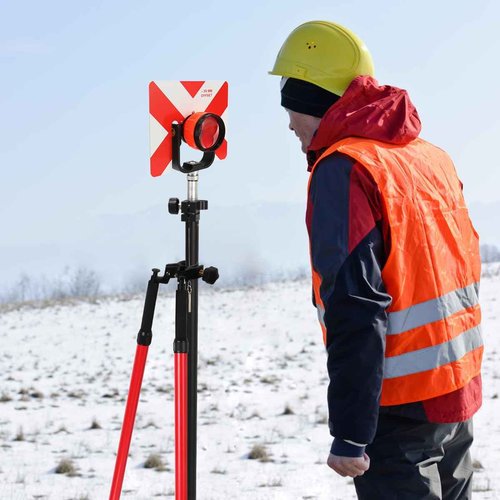 Mountlaser Aluminum Thumb Release Bipod with Center Entry Head Poles Saver Clamp,Aluminum Surveying Tripod Bipod for Prism Poles Surveying or GPS Poles of Total Station GPS GNSS
