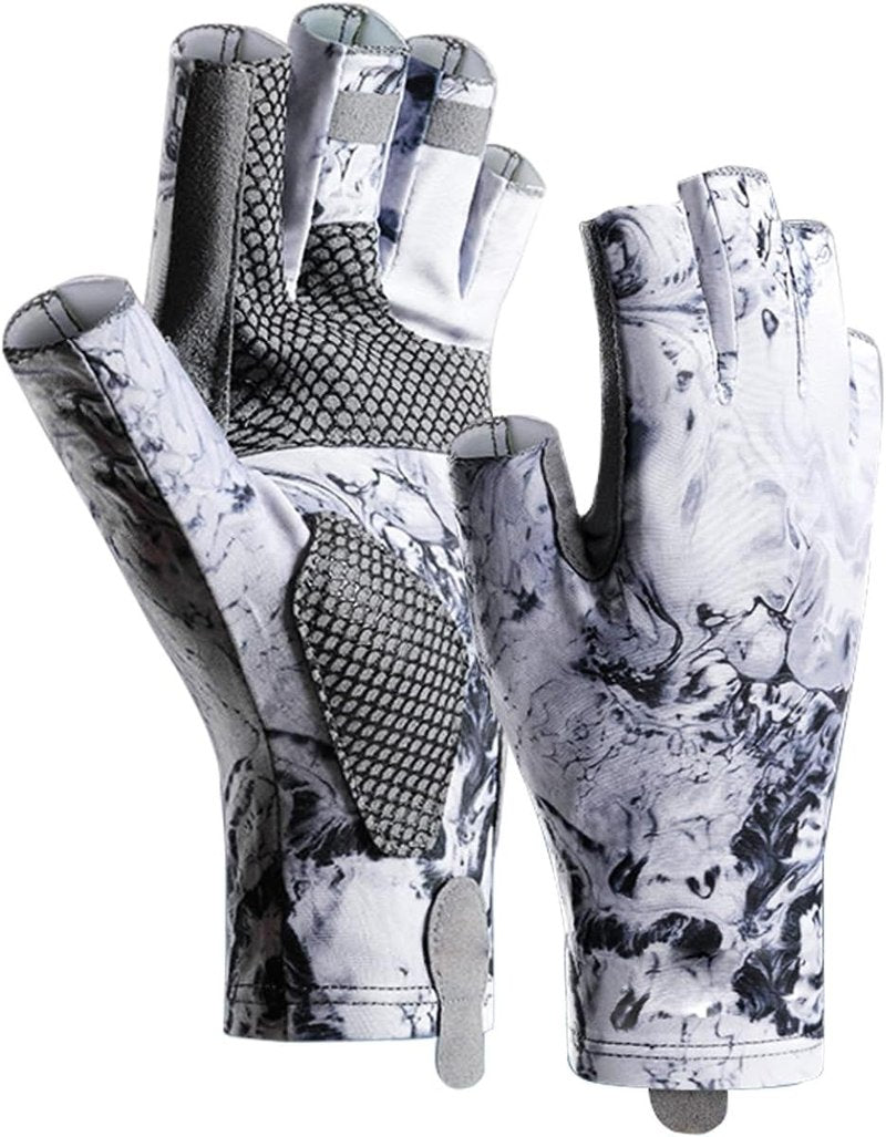 Sun Gloves - UPF 50+ Fingerless Fishing Gloves for Men & Women | UV Protection for Kayaking, Hiking, Driving