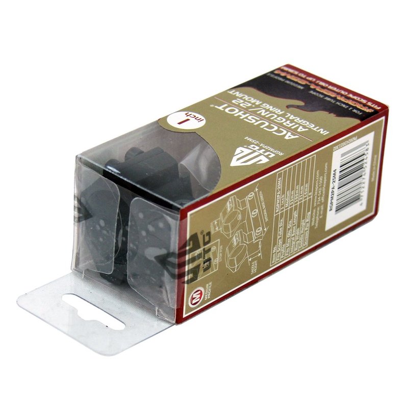 UTG 1PC Medium Profile Airgun Mount with Stop Pin, 1" Dia , Black