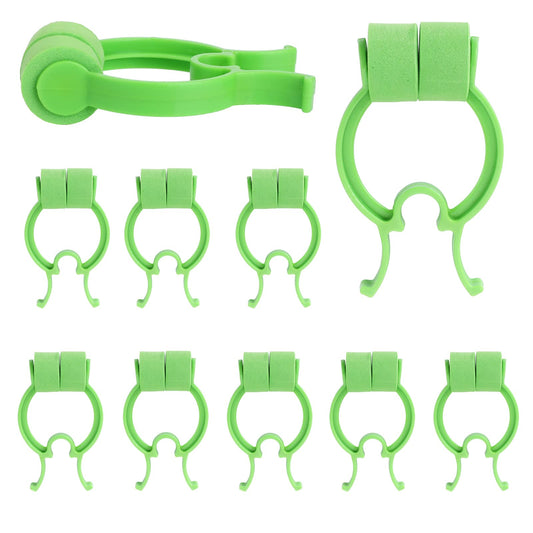 Thinp 10 Pieces Nose Stop Clips, Nose Bleed Stopper Swimming Nose Clip for Adult and Kids Nasal Nose Stopper Clips Plastic Foam Nose Clips for Emergency Accident or Bad Smells(Green)