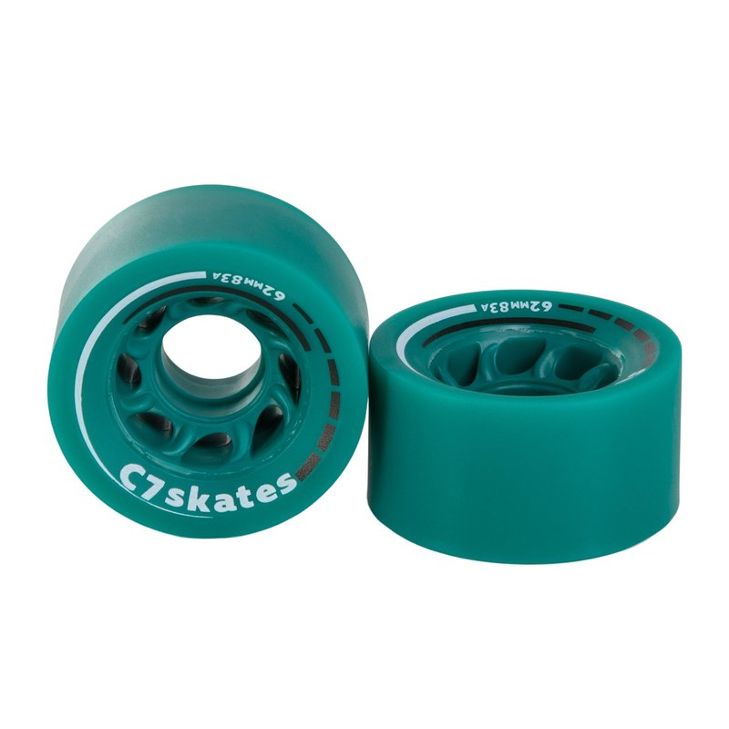 C SEVEN C7skates Roller Skate 62 mm Wheels, Stoppers and Bearings Combo, Green