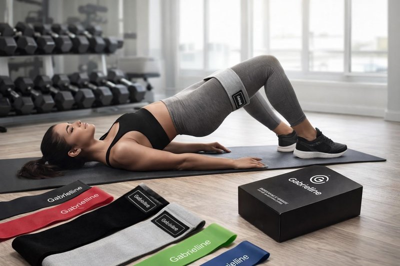 Gabrielline 8-Piece Resistance Bands Set – 5 Latex Bands + 3 Fabric Booty Bands – Full Body Home Workout Kit for Women & Men