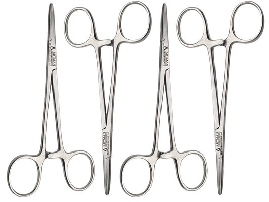 Artman Instruments Set of 4 Artery Forceps 5 inches Straight Mosquitoes by Wise Linkers