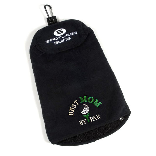 Spotless Swing Golf Towel | Microfiber Golf Club Cleaner Towel with Clip | 3-in-1 Design for Ultimate Convenience | Premium Multi-Use Accessories for Men and Women, Best Dad by Par