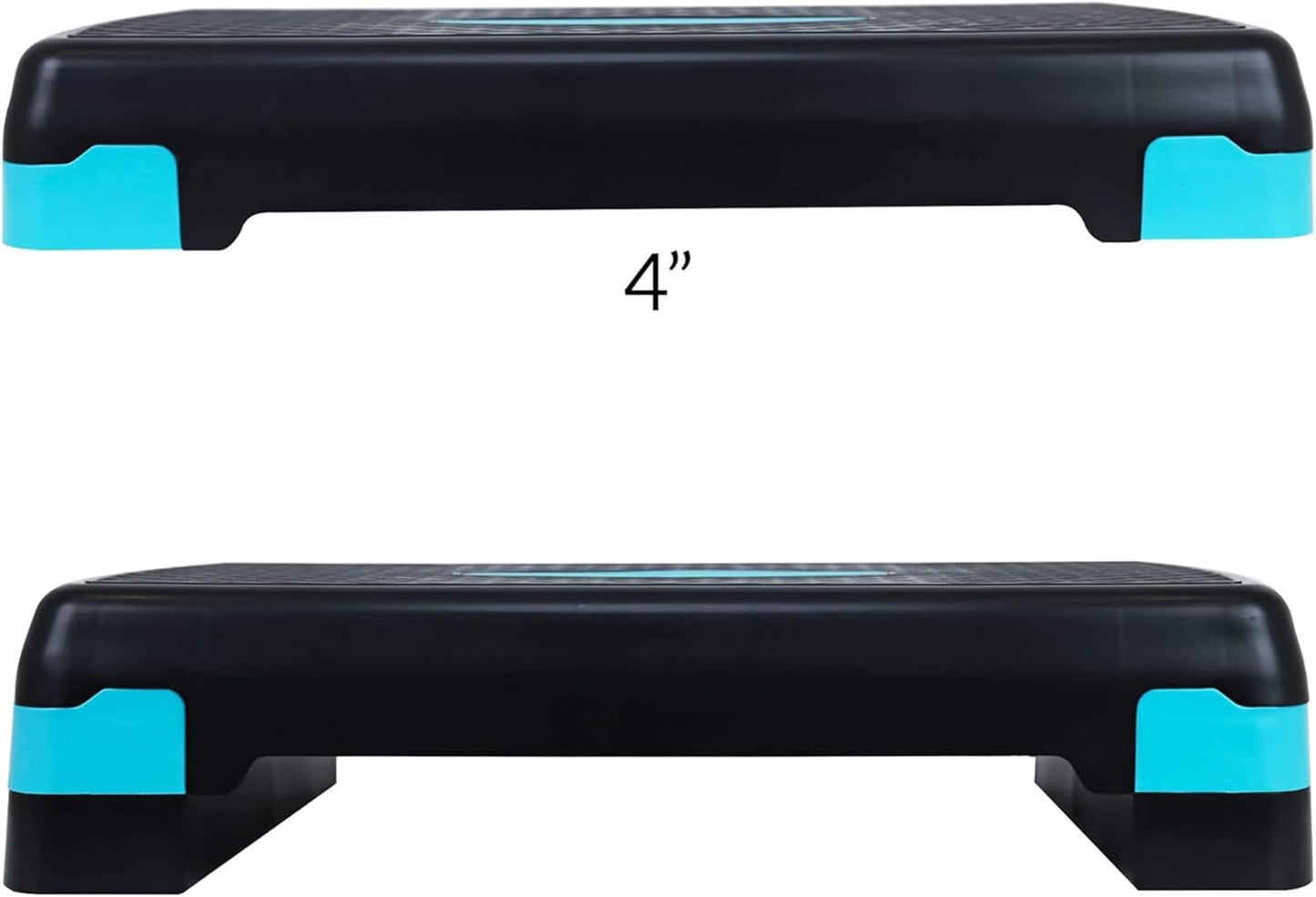 Aerobic Step Platform Trainer - Adjustable 2-Level Risers | 400 lb Weight Capacity, Non-Slip Design