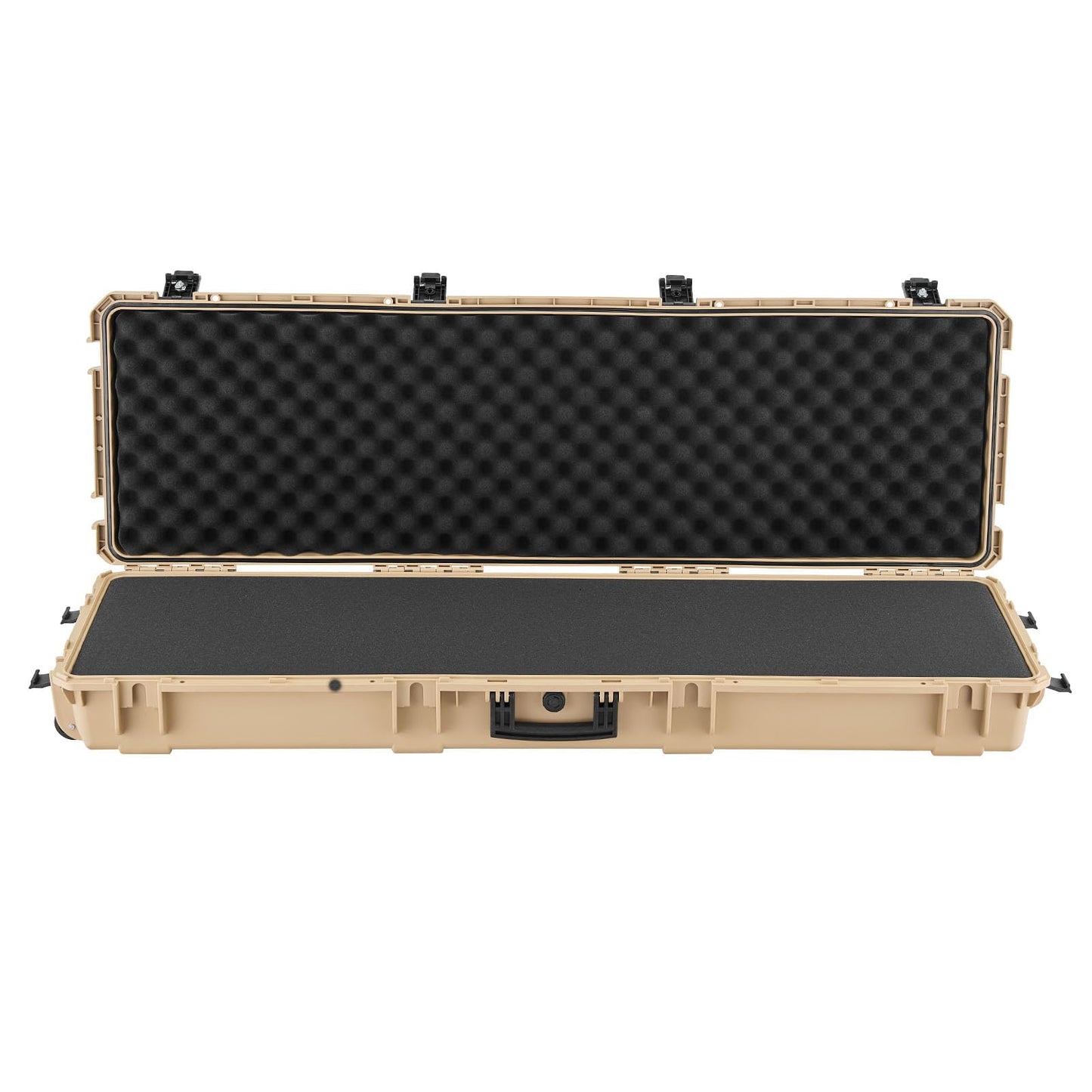 VEVOR Rifle Case, Rifle Hard Case with 4 Layers Fully-protective Foams, 52 inch Lockable Gun Storage with Wheels, IP67 Waterproof & Dustproof, for Rifle, Shotgun, Airsoft Gun, Khaki