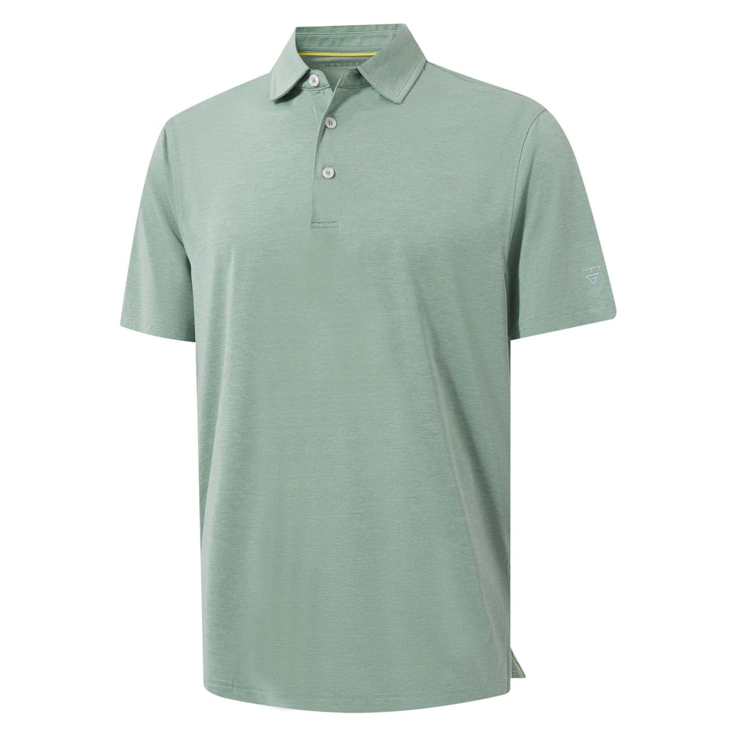 M MAELREG Mens Polo Shirt Comfortable Performance for Sports Casual UPF 30+ Sun Protection Mens Polo Shirts Short Sleeve Grey Green