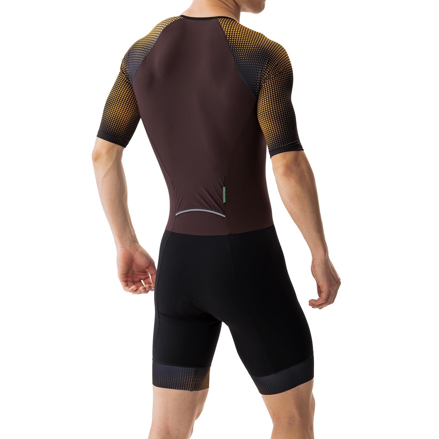 MY KILOMETRE Men’s Triathlon Suits Short Sleeve Tri Suit Racing Triathlon Suit – Quick Dry, Padded, Zipper Pocket