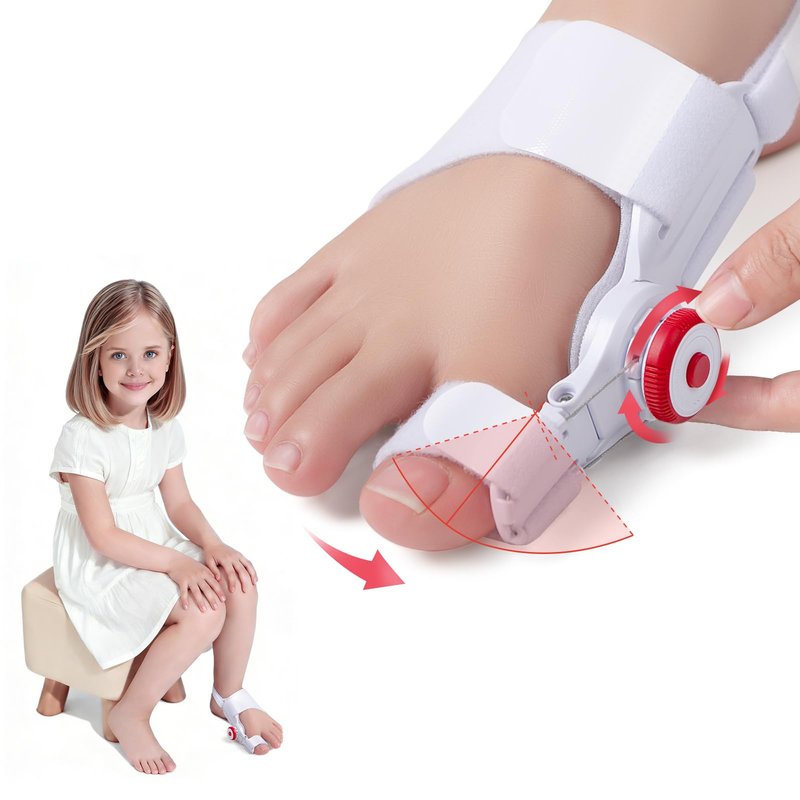 TENICORE Bunion Corrector for Kids, Adjustable Bunions Fix for Relief with Anti-slip Heel Strap, Big toe straightener with Silicone Pad, Fits Left/Right Feet, 1PC, Green-1pc
