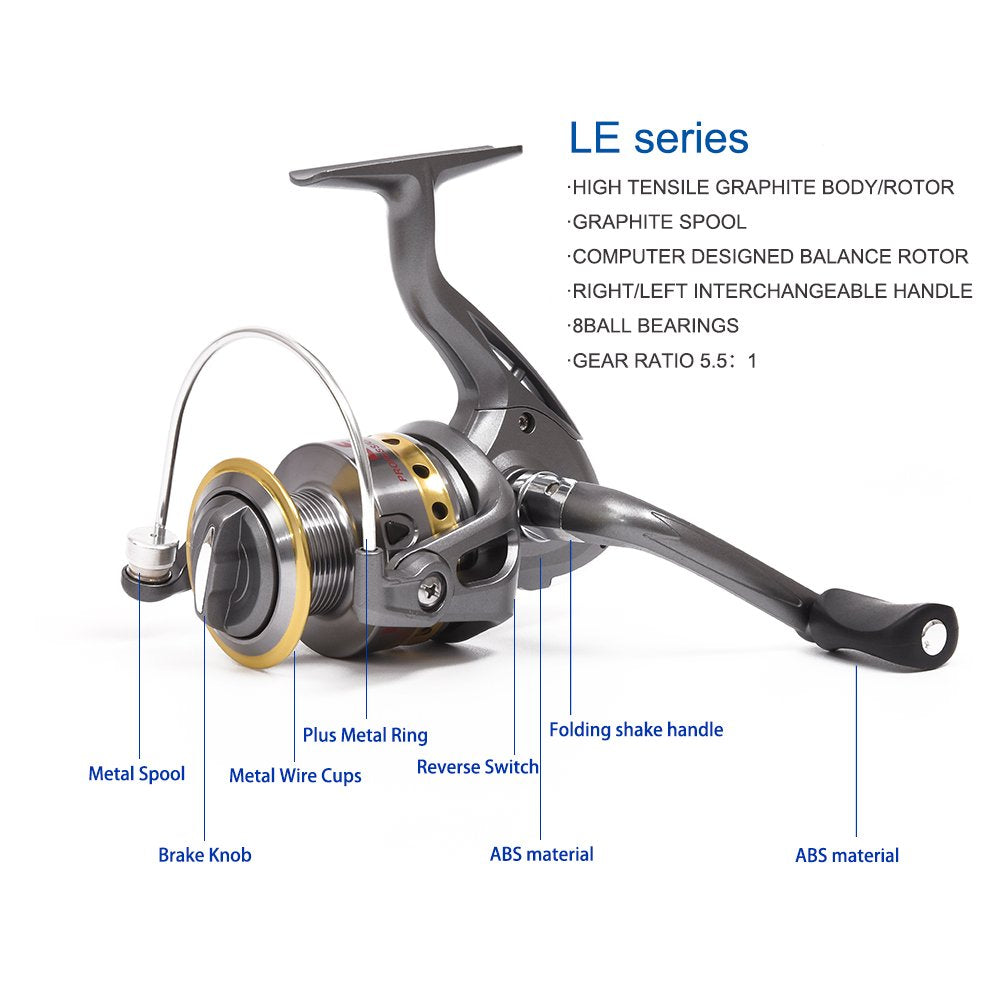LEOFISHING 2Pcs Telespoic Fishing Rod and Reel Combos Collapsible Fishing Pole with Spinning Reel and Necessary Lure Accessories Portable Carrier Bag for Saltwater Freshwater (2Pcs, 210cm/6.89ft)