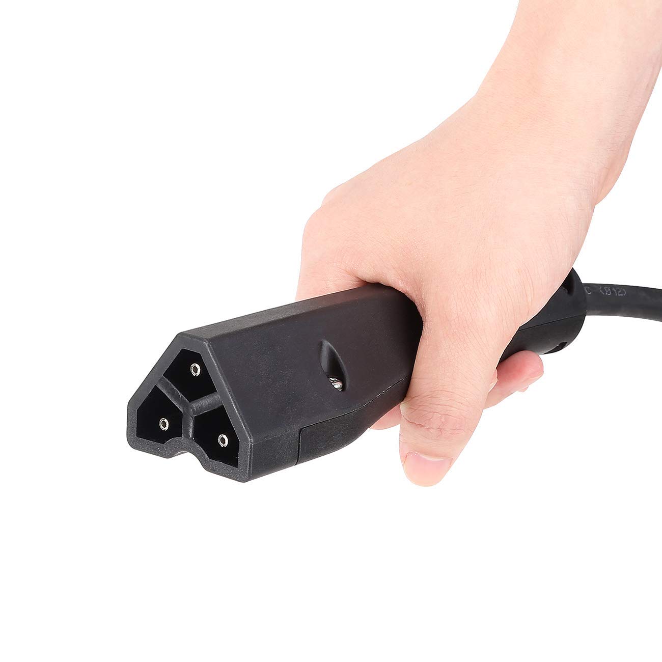 10L0L Golf Cart 48V Battery Charger Plug for EZGO TXT & RXV, 3-Pin Triangle Handle Plug with 8 inch DC Cable Cord, OEM# 611218 604321 8009