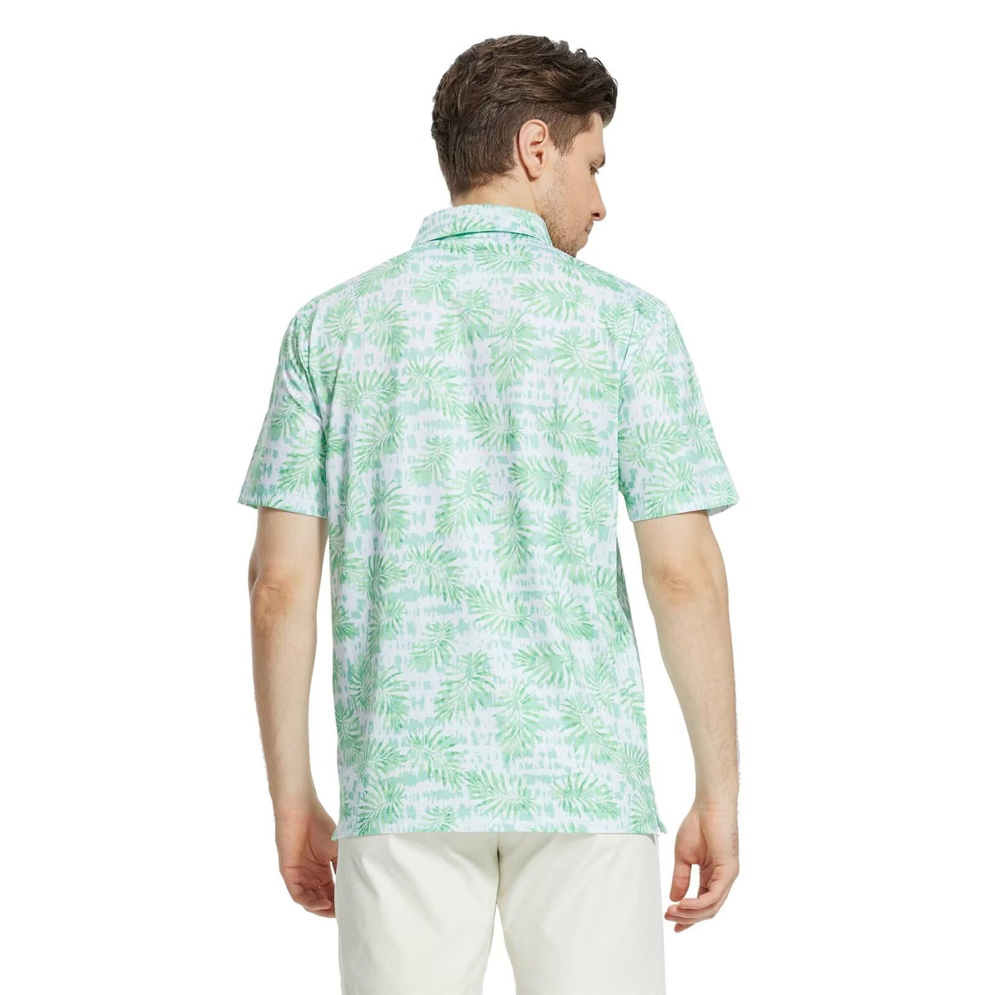 M MAELREG Golf Shirts for Men Dry Fit Print Patterns Performance Moisture Wicking Mens Polo Shirts Short Sleeve