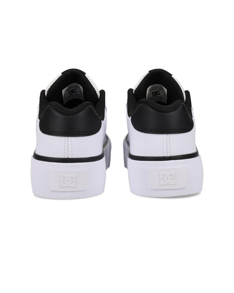 DC Women's Chelsea Platform Skate Shoe White/Black