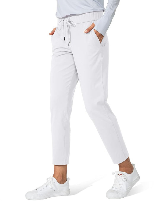 Women's Stretch Ankle Sweatpants - 7/8 Length with Deep Pockets | Ideal for Golf, Athletic, Lounge & Travel