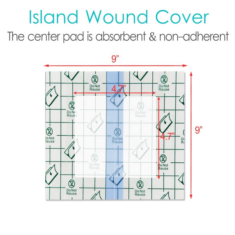 Waterproof Dialysis Port Shower Cover Pd Catheter Shower Shields Dialysis Catheter Shower Protector 9"x9" Picc Line Adhesive Bandage with Non-Stick Center Pad (Pack of 25)