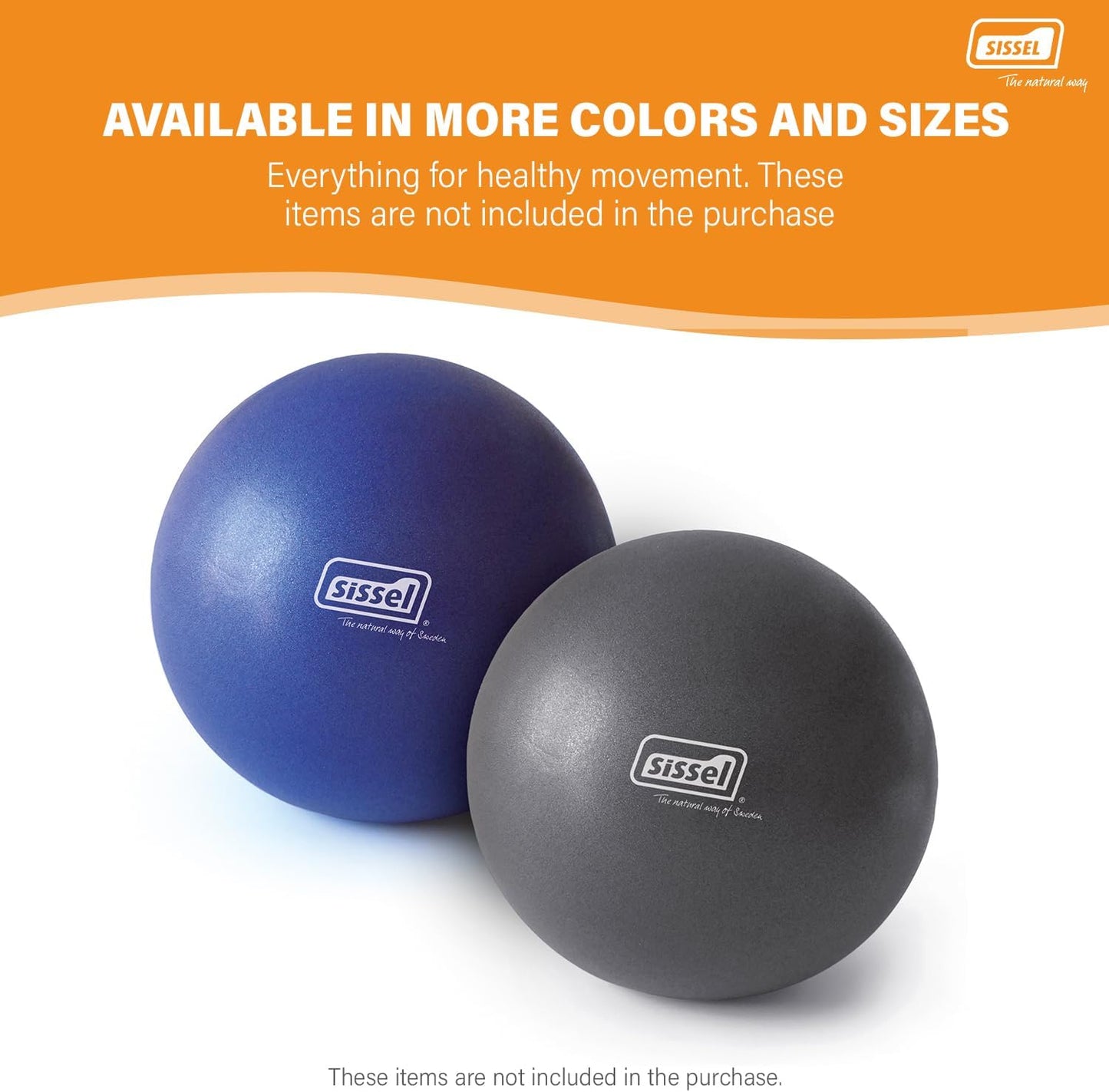 SISSEL Pilates Soft Ball - 8.5 in Gray | Phthalate-Free PVC for Deep Relaxation & Muscle Strengthening | 340 lbs Capacity