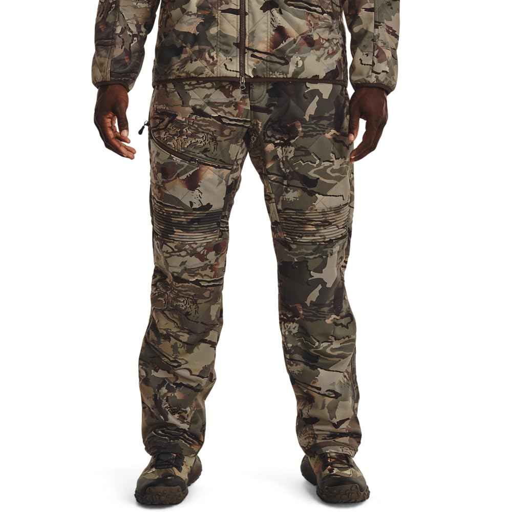 Under Armour Mens Brow Tine ColdGear Infrared Pants, Ua Forest 2.0 Camo (988)/Black, Small