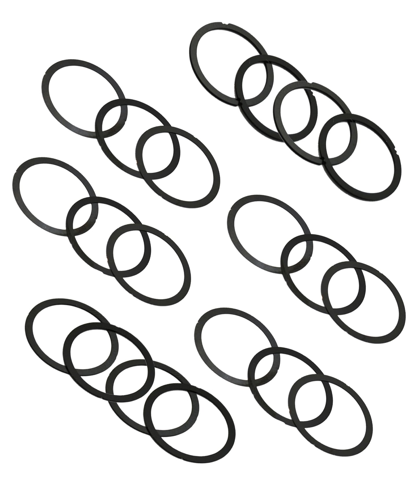 TACSHIM Black Coated 5/8”x24 Barrel Shim Kit for .308/7.62mm .300BLK (20 Pack) Black