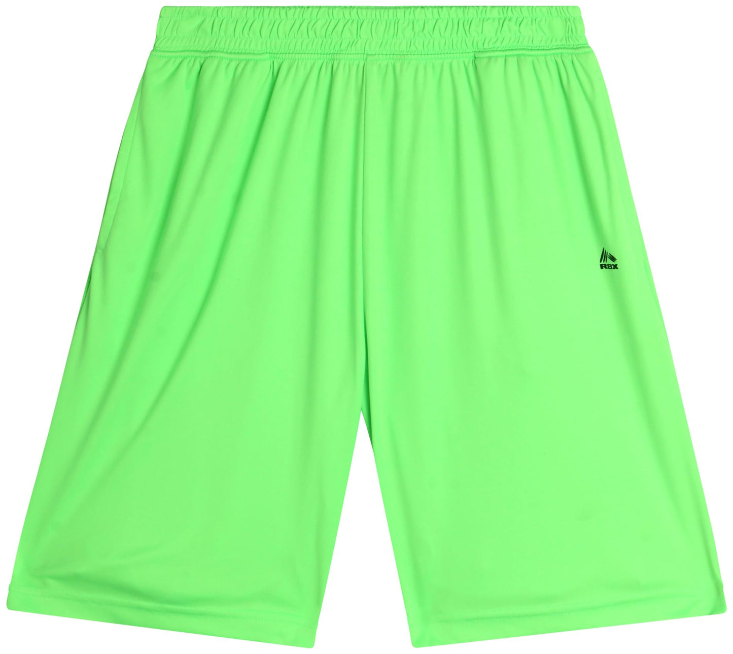 RBX Boys' Active Shorts - Athletic Performance Basketball Shorts (2 Pack), Size 10-12, Olivine Green